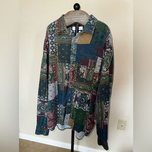 Bandana stitched button down
